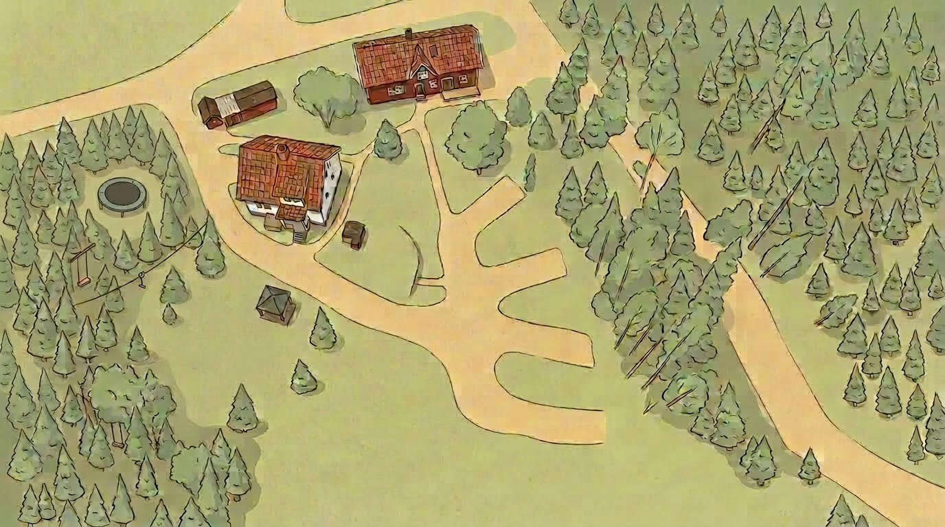 Illustrated map of the Norra Vilan property